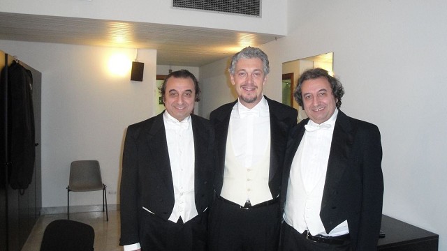 I gemelli con il baritono Gianfranco Montresor